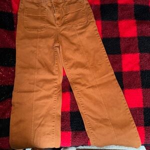 LC Lauren Conrad Women's Brown Wide Leg Jeans